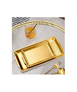 Bandeja de servicio de diseño moderno de aluminio de alta calidad para cenas, fiestas, restaurantes, cocinas caseras, uso de mesa - Product Image 2