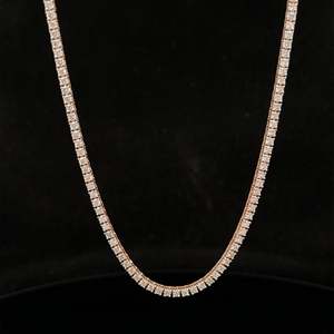 Cadena de Tenis de Oro 14k/18k/10k con Diamantes Brillantes Cultivados en Laboratorio, Unisex, Elige Tu Color, Elegantes Collares de Joyería Aliora - Product Image 6