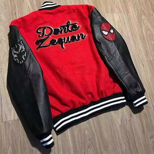 Chaquetas universitarias personalizadas OEM con parches de chenilla bordadas y chaquetas para equipos universitarios y escolares personalizadas - Product Image 4