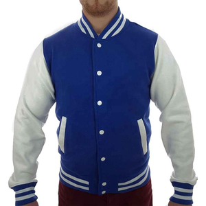 Chaqueta con letras de algodón de dos tonos personalizada unisex, chaqueta con cuello levantado, estilo universitario, moda de invierno, chaqueta de béisbol para hombres - Product Image 3