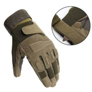 Guantes de moto de dedo completo para hombre de alta calidad personalizados guantes de seguridad tácticos de algodón de cuero para Motocross al aire libre - Product Image 1