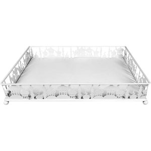 Plateau de service festif du Ramadan Plateau de service décoratif festif islamique Affichage de desserts sucrés Plateau de service alimentaire en métal créatif - Product Image 6