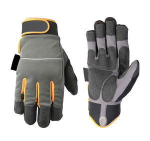 Guantes de trabajo de colores personalizados de cuero de vaca de la mejor calidad 100% espalda de tela de algodón - Product Image 4