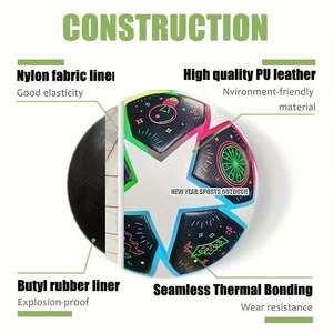 Balones de fútbol con logotipo personalizado, 1 pieza, sin costuras, Unión térmica, competición, entrenamiento o entretenimiento - Product Image 2