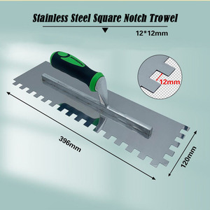 Truelle à carrelage en acier inoxydable poli 6 mm, 8 mm, 10 mm, 12 mm, à encoches carrées, toutes tailles pour le carrelage - Product Image 5