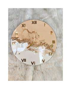 Reloj de diseño clásico con estilo para decoración de oficina Marco de aspecto Pared náutica Forma redonda Acabado dorado pulido - Product Image 3