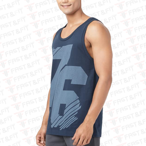 โลโก้ที่กําหนดเองผู้ชายออกกําลังกาย Tank Top แห้งเร็วออกกําลังกาย Stringer Singlet ฟิตเนสยิม Tank Top - Product Image 2