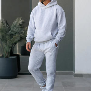 Ensemble de survêtement streetwear pour homme personnalisé en coton 100% avec veste légère et pantalon de jogging fuselé, imprimé délavé à l'acide - Product Image 1