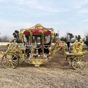 Alta calidad bajo precio al por mayor Royal Carriage Cenicienta turismo boda carruaje personalizado Color 4 4-6 asientos boda - Product Image 4
