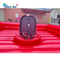 Nouveau modèle de taureau mécanique gonflable rotatif pour jeu de rodéo