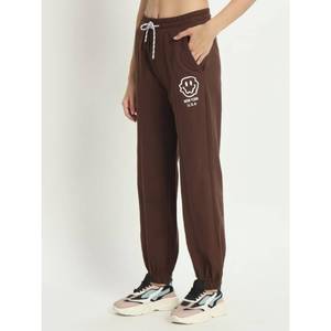 2025 pantalones de chándal de algodón marrón de talla grande para mujer, pantalones holgados con cordón de invierno, ropa para niñas con estampado de letras - Product Image 2