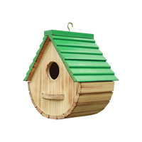 Nichoir pour oiseaux en bois de pin massif de haute qualité, fait main, à suspendre en extérieur, design sécurisé, durable, style classique, chaleureux
