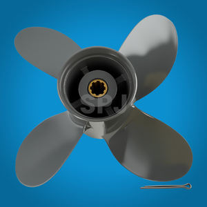 Hélice OEM à 4 pales 9 1/4*10 pour moteur <span class=keywords><strong>hors</strong></span>-<span class=keywords><strong>bord</strong></span> en aluminium <span class=keywords><strong>Honda</strong></span> BF8 /9.9/<span class=keywords><strong>15</strong></span>/20 HP 4 temps, 8 cannelures RH - Product Image 4