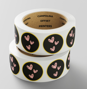 Custom 3 Hearts PVC Labels Roll Love-Themed Adhesive Printed <b>Tag</b> for Valentine's Day Packaging for <b>Gift</b> Boxes - Product Image 1