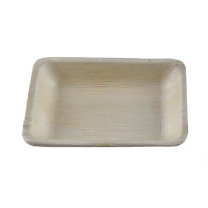 Plato de cena biodegradable respetuoso con el medio ambiente, vajilla desechable de hoja de palma para boda, fiesta, Picnic - Product Image 1