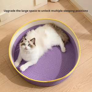 Cama para Perros y Gatos de Mimbre Resistente, Ecológica, Tejida, con Diseño de Dibujos Animados, Resistente a Arañazos, para Todas las Estaciones, Venta al por Mayor - Product Image 4