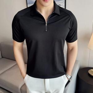 Unisexe pour POLO T-shirt personnalisation gratuite vêtements de travail uniforme entreprise costume Anti-rides Logo Image Design chemise culturelle personnalisée - Product Image 1