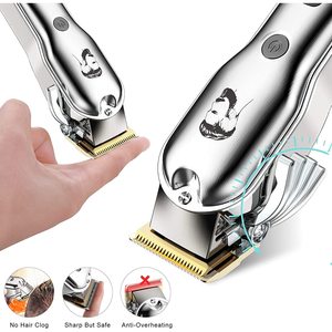 Kit de Aseo Profesional para Hombre, Inalámbrico, Resistente al Agua IPX7, Recargable, para Recortar el Cabello y la Barba, Estilo Barbería - Product Image 1