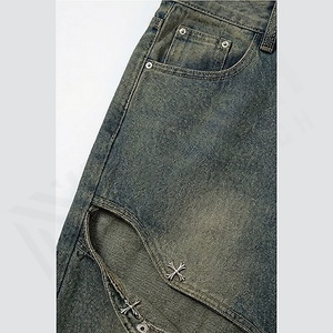Pantalons en jean pour hommes de qualité supérieure, style tendance, jeans hip-hop, coupe slim, vêtements de rue, vente en gros, personnalisés - Product Image 5