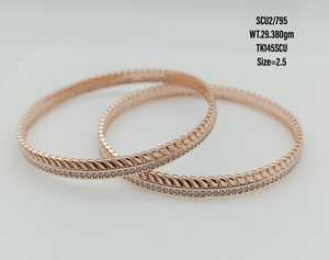 Pulseras de plata de ley 925 chapadas en oro rosa de 18k para mujer, brazaletes de pulsera fina de cz, joyería para mujer, envío directo - Product Image 1