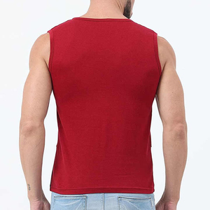 Vente en gros Logo personnalisé Débardeurs de gym pour hommes Couleur unie Sans manches Vêtements d'entraînement de fitness Spandex tricoté Chemises athlétiques décontractées - Product Image 3