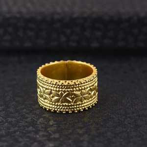 New Arrival Boho Flower Band <b>Ring</b> Tribal Brass <b>Rings</b> Women 18k Gold Plated Floral Wide <b>Statement</b> Band <b>Ring</b> for Wholesale/OEM - Product Image 1