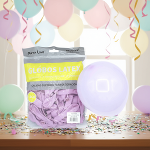 Palloncini in Lattice Party Love 12cm Fucsia Pastello 100pz Confezione Decorazioni per Feste - Product Image 3