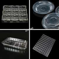 3/4 Stations Volautomatische Wegwerp Plastic Fruitcontainer Thermovormende Machine Voor Pp Pet Pla Pvc Ps Voedsel Scharnierende Doos