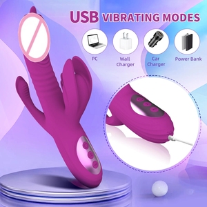 Juguetes Sexuales con Calentamiento Inteligente, Vibrador con 7 Modos de Lamido de Lengua, 10 Vibraciones, Conejo Erótico, 7 Modos de Empuje, Masajeador con Varita - Product Image 2