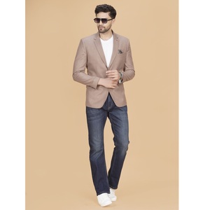 เสื้อเบลเซอร์ขนแกะพีชคุณภาพสูง ทรงเข้ารูป เหมาะสำหรับใส่ทำงานและลำลอง มีจำหน่ายในราคาที่เข้าถึงได้จากอินเดีย - Product Image 1