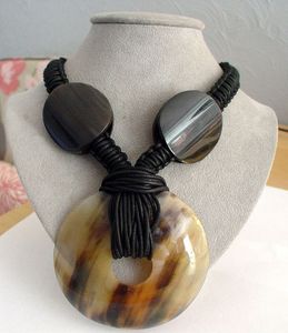 สร้อยคอเขาควายวัวมาใหม่โดยทั่วไปแล้วเครื่องประดับกระดูกรูปสัตว์ขัดเงาลูกปัดดีไซน์ธรรมชาติสำหรับผู้หญิงงานแต่งงาน - Product Image 5