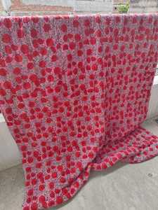 Handmade Block Print Cotton <b>Quilt</b> Warm Winter Indian <b>Bedspread</b> - Product Image 2