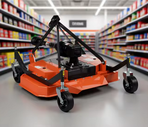 Tondeuse de finition à 3 points PTO de qualité industrielle à couple élevé, largeur de coupe 48 pouces, attache Cat 1, dépose de paillis orange - Product Image 1