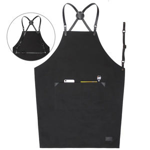 Delantal Unisex 100% Algodón sin Mangas Reutilizable Durable para Cocinar Bares Restaurantes Hornear Personalizable con Logo Bordado - Product Image 4