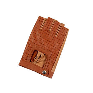 Guante de gimnasio antideslizante para entrenamiento atlético deportivo personalizado, guantes de cuero para levantamiento de pesas con dedos abiertos para hombres y mujeres - Product Image 2