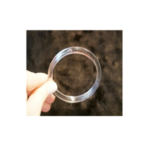 Emballage de cadeau de mariage en acrylique de style échantillon gratuit boîte à bijoux de couleur blanche de forme ronde pour la vente - Product Image 1