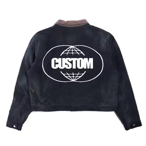 เสื้อแจ็กเก็ตผ้าแคนวาสสำหรับผู้ชายทำจากผ้าฝ้ายย้อมสี100% ปรับแต่งได้2025บริการ OEM - Product Image 6