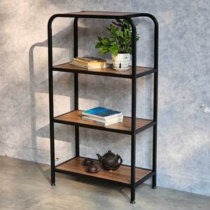 Estante de Hierro de 3 Niveles con Superficie de Madera Contrachapada para Decoración de Sala de Estar KTB68170 - Product Image 2