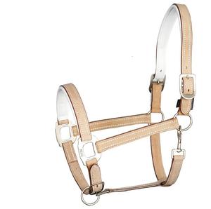 สายคล้องคอ/ที่คาดหัวหนังสีเบจพร้อมสแน็ปอย่างรวดเร็วฮาร์ดแวร์ทองเหลืองสีเงินบรรเทาสะดวก - Product Image 1