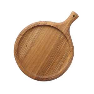 Venta caliente de moda hogar y jardín tabla de cortar de pizza de madera redonda de la mejor calidad con mango tabla de cortar de queso - Product Image 2