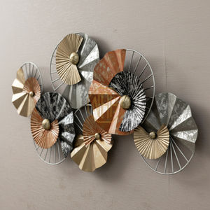 Décoration murale en métal à motif de feuilles, inspirée de la nature, art d'intérieur pour la maison et le bureau, vente en gros OEM, approvisionnement en vrac - Product Image 1