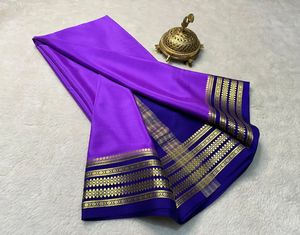 Hermoso Sari de seda para mujer con Jari Weaving Chit Pallu y blusa de contraste para fiesta - Product Image 3