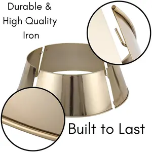 Collier d'arbre de luxe avec design rond pour base d'arbre de Noël Nouveau style de collier d'arbre Décoration de jardin en métal - Product Image 3