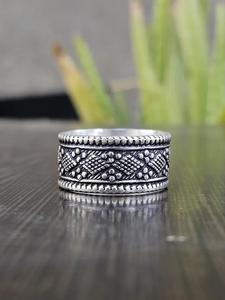 แหวนเงินสเตอร์ลิงสำหรับ925โบราณเครื่องประดับดีไซน์แฮนด์เมด - Product Image 2