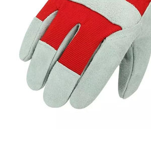 Gran oferta, guantes de seguridad para la construcción personalizados, cuero de vaca dividido, nailon, protección anticorte, logotipo propio, características antideslizantes anticalor - Product Image 5