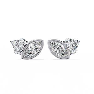 ต่างหูทองคำ 18K ดีไซน์พิเศษ ประดับเพชรเพาะเลี้ยงคุณภาพพรีเมียม - Product Image 4