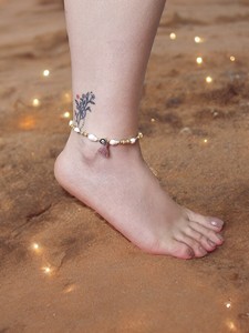 Pulsera de Tobillo Hecha a Mano con Cuentas, de Aleación de Metal Precioso, para Fiestas y Eventos - Product Image 2