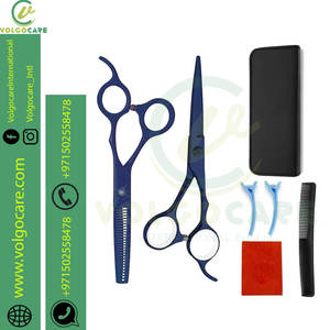 Tijeras de corte de pelo 2024, Kit de tijeras de adelgazamiento de peluquería profesional para el hogar con peine y estuche para hombres - Product Image 2