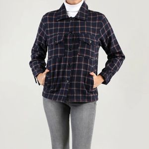 Veste de chemise boutonnée à manches longues à carreaux pour femmes chic pour un Loo élégant à couches - Product Image 5