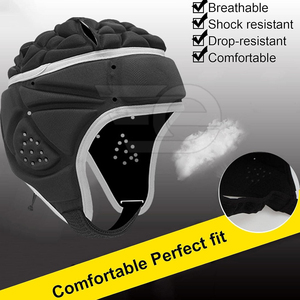 High Impact Rugby Helmets Breathable Comfort Fit Adjustable Chin Strap Sports Headgear For Rugby Players Protection During Games - Product Image 4